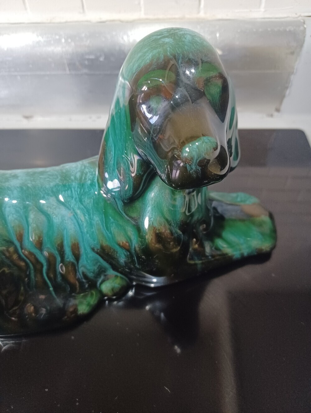 Vintage Mid Century Blue Mountain Pottery Cocker Spaniel Dog Statue BMP - Picture 9 of 9